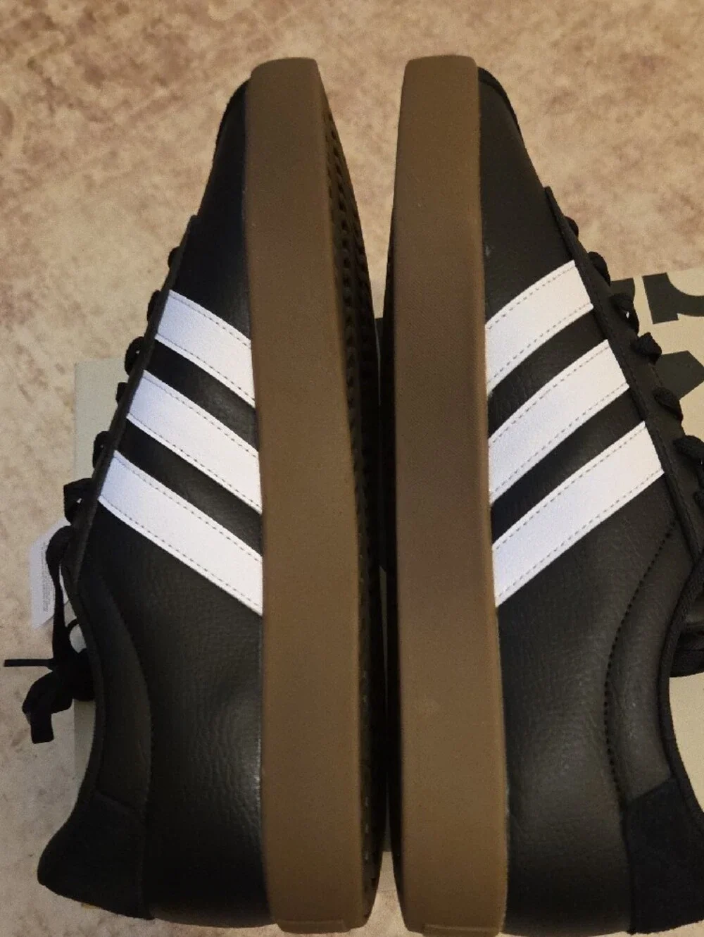NWT. adidas Black and White VL Court 3.0 Skate Shoes